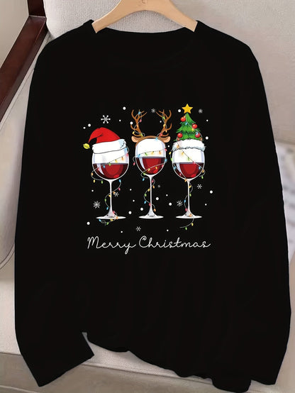Lotte | Festive T-shirt with Christmas Print and Long Sleeves