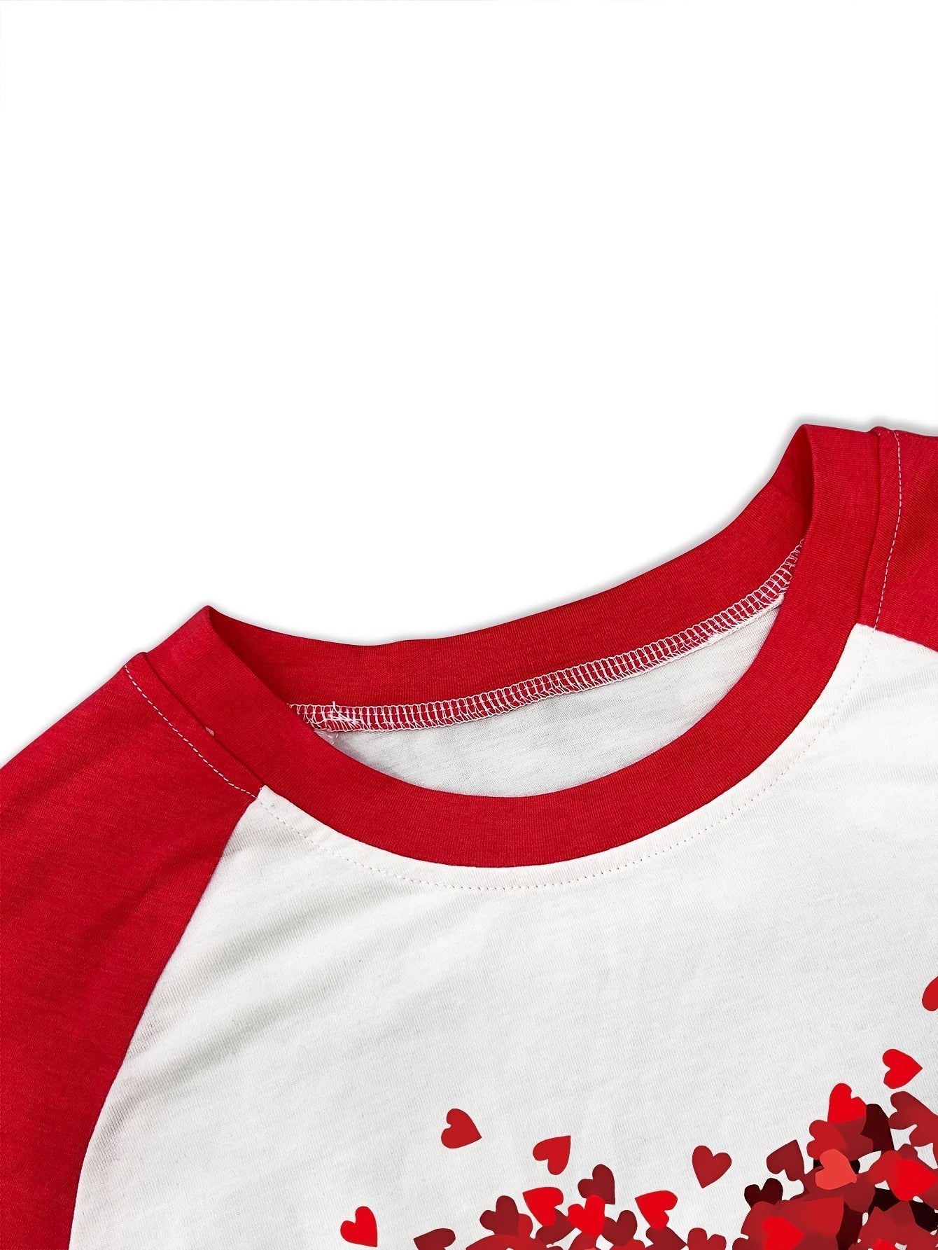 Lotte | Heart Print Sweatshirt with Round Neck