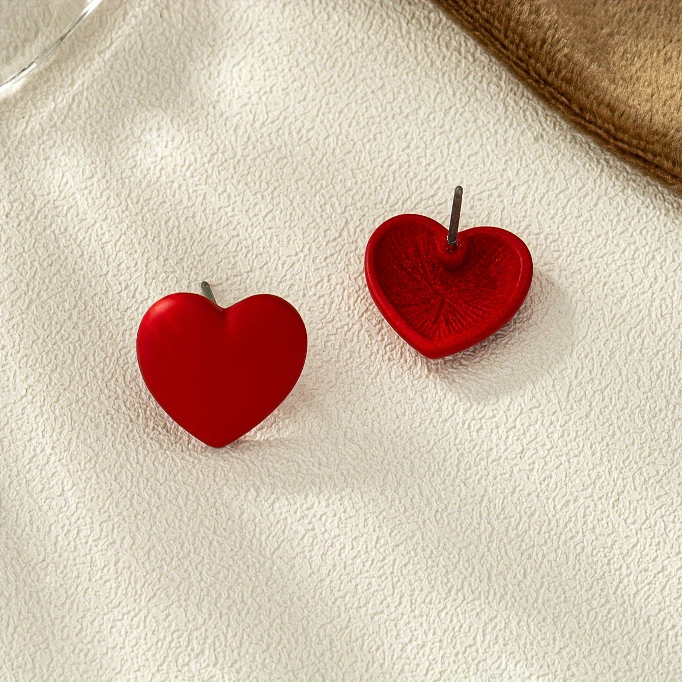 Lotte | Vintage Elegant Red Heart-Shaped Earrings