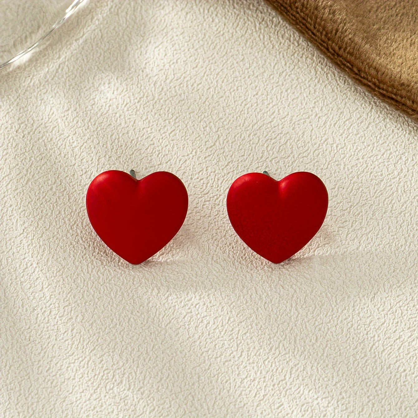 Lotte | Vintage Elegant Red Heart-Shaped Earrings