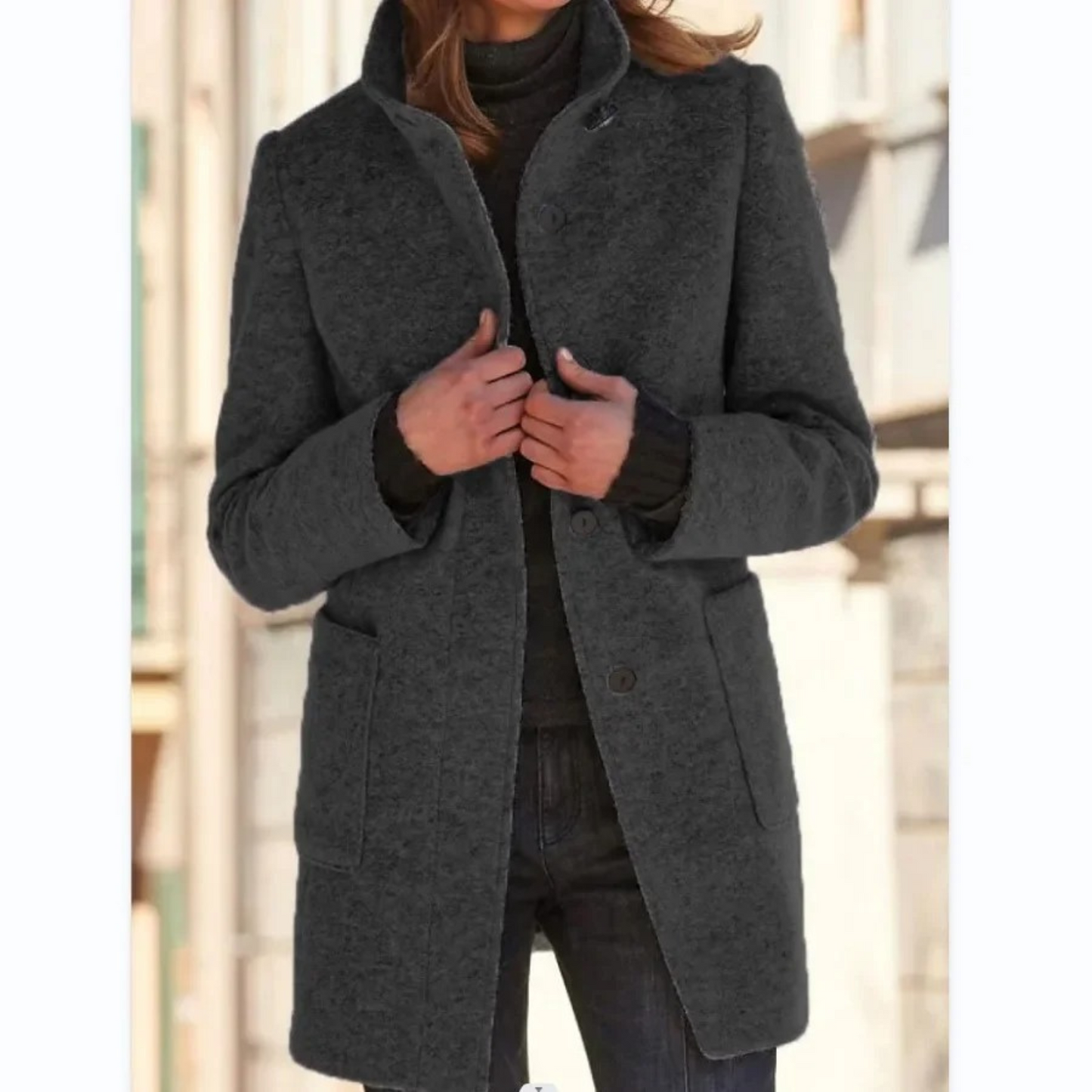 Lotte | Windproof Ladies' Coat with Stand-Up Collar