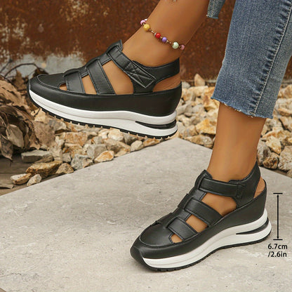 Lotte | Soft Sole Platform Sandals with Round Toe