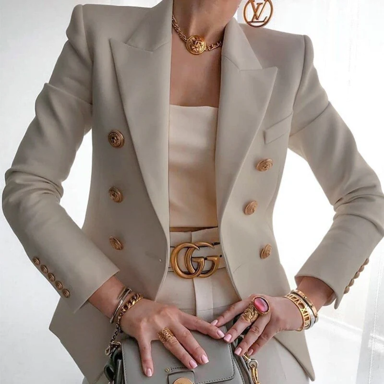 Louise | Comfortable blazer with cotton buttons