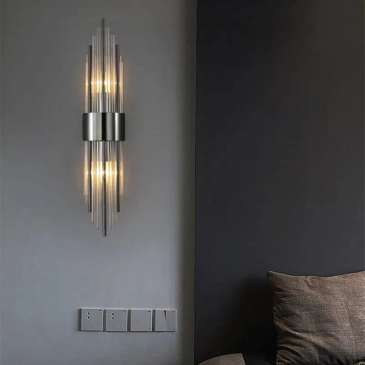 Aplique de pared Celestia - diseño lujoso de cristal para interiores con ambiente