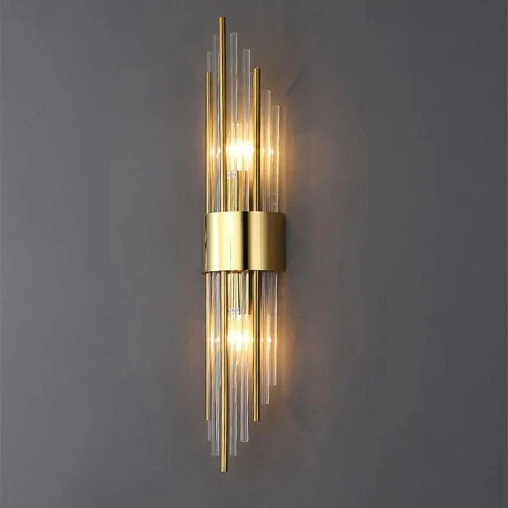 Aplique de pared Celestia - diseño lujoso de cristal para interiores con ambiente