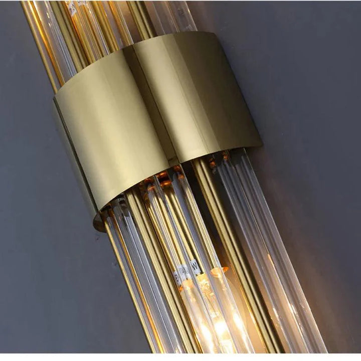 Aplique de pared Celestia - diseño lujoso de cristal para interiores con ambiente