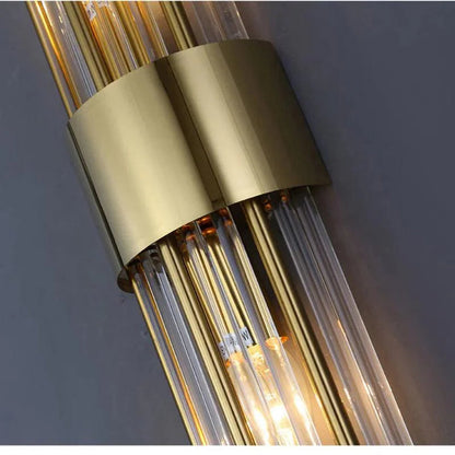 Aplique de pared Celestia - diseño lujoso de cristal para interiores con ambiente