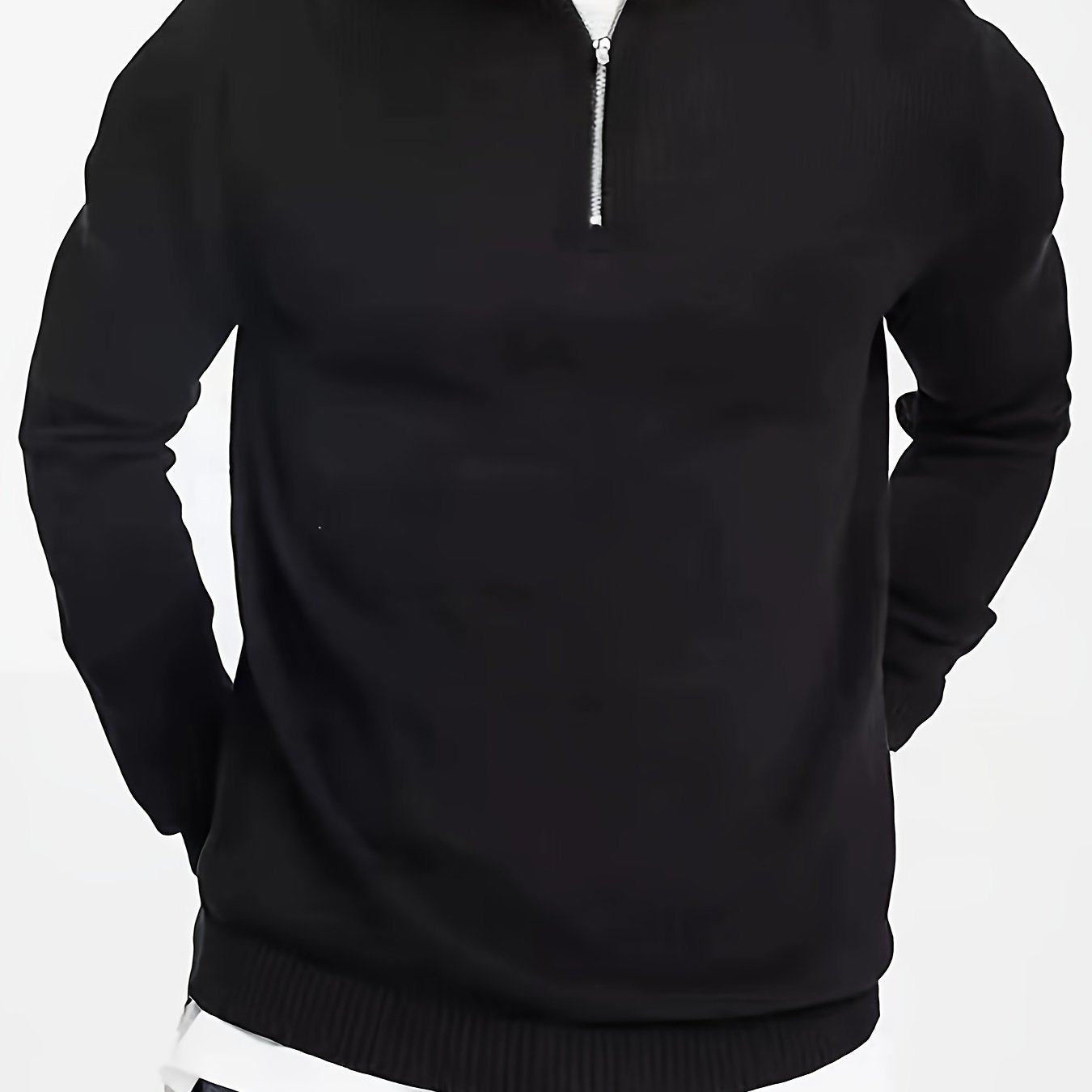 Luuk | Casual men's jumper with half zip and collar