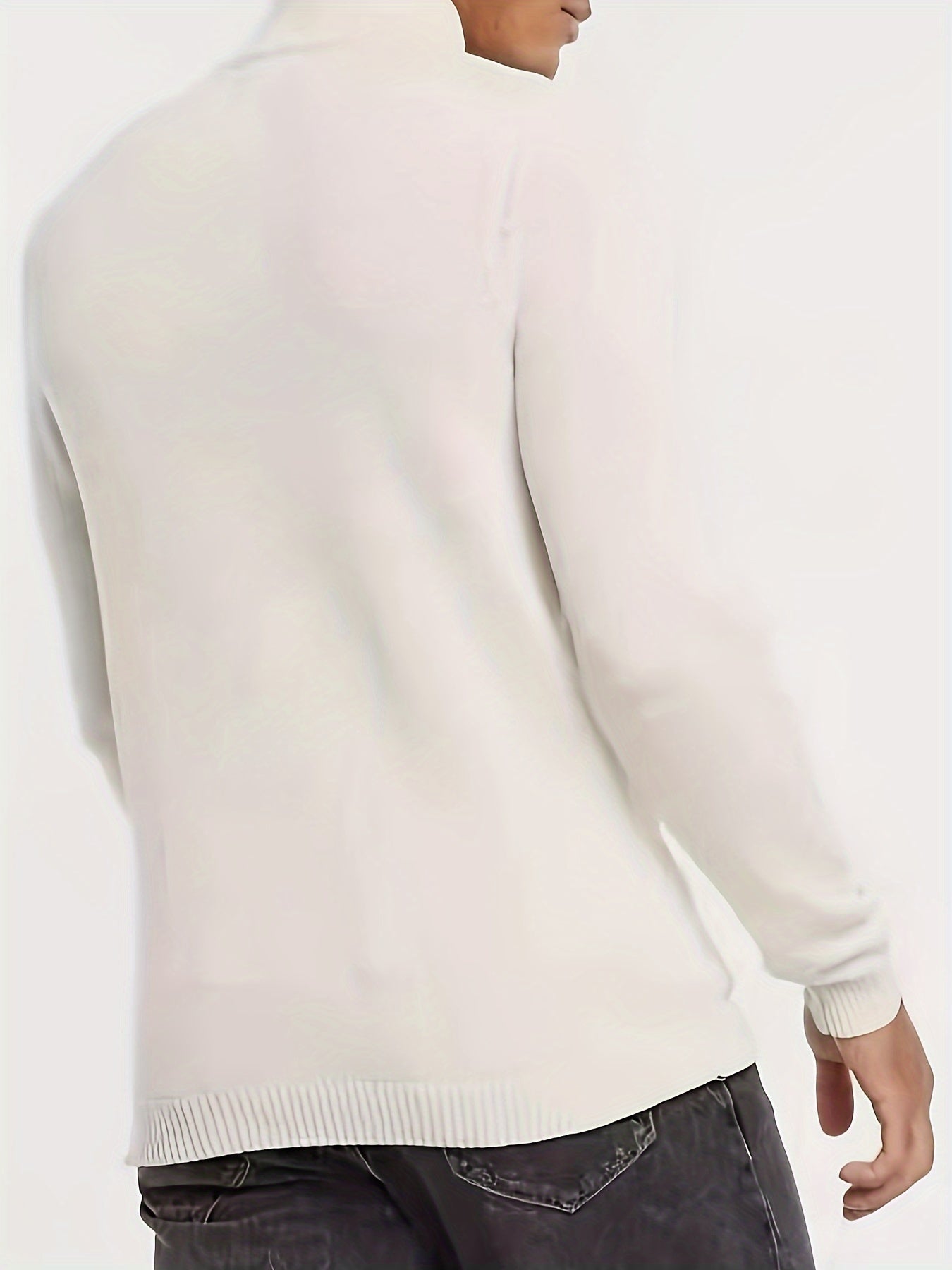 Luuk | Casual men's jumper with half zip and collar