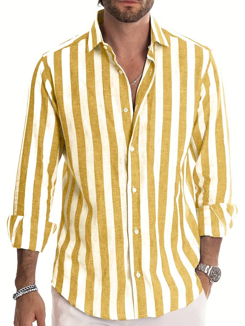 Luuk | Striped Men's Shirt with Long Sleeves