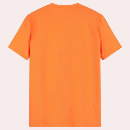 Luuk | Orange Summer T-shirt with Round Neck