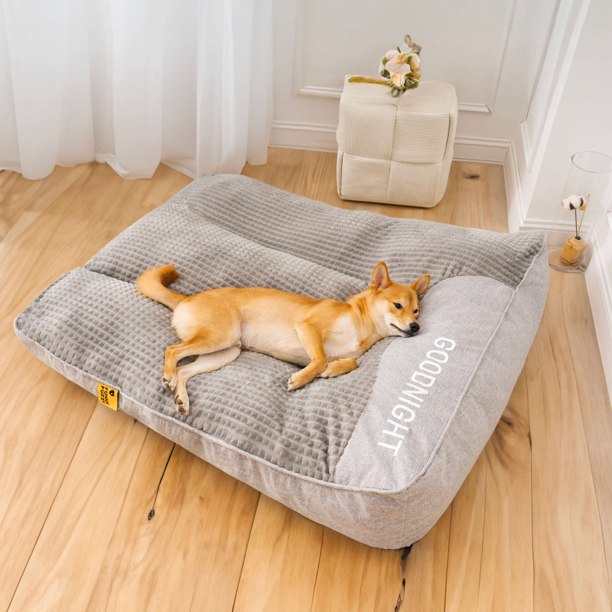 Cama ortopédica para perros con cojín para la cabeza – Lujo y comodidad