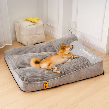 Cama ortopédica para perros con cojín para la cabeza – Lujo y comodidad