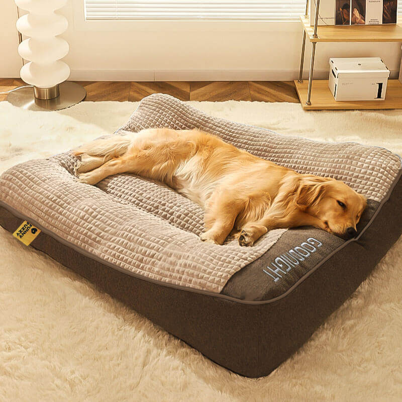 Cama ortopédica para perros con cojín para la cabeza – Lujo y comodidad