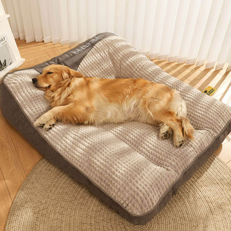 Cama ortopédica para perros con cojín para la cabeza – Lujo y comodidad