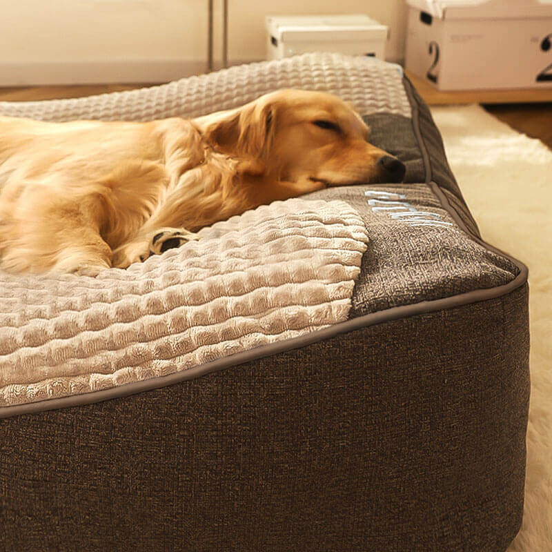 Cama ortopédica para perros con cojín para la cabeza – Lujo y comodidad