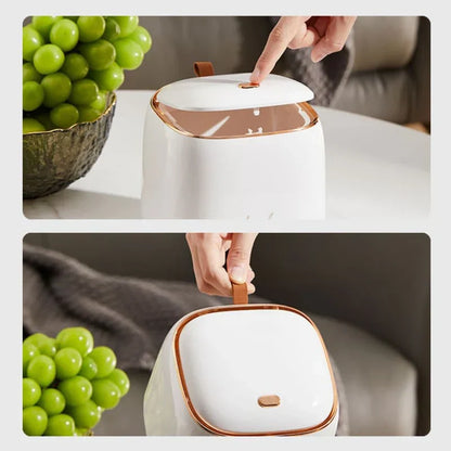 Papelera de mesa decorativa de lujo Lattea - Elegante - Funcional - Ahorra espacio