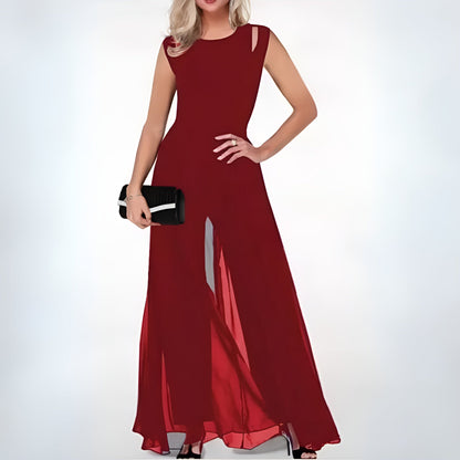 Paisley – Midi Dress with Stand-Up Collar