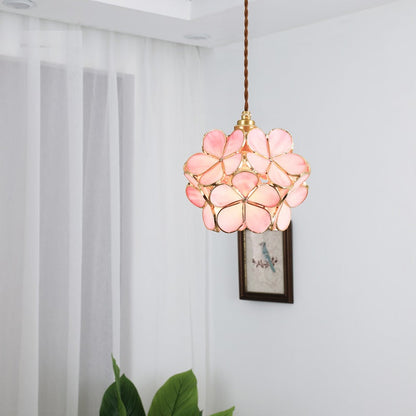 Candeeiro de teto elegante em forma de flor para uma luz acolhedora