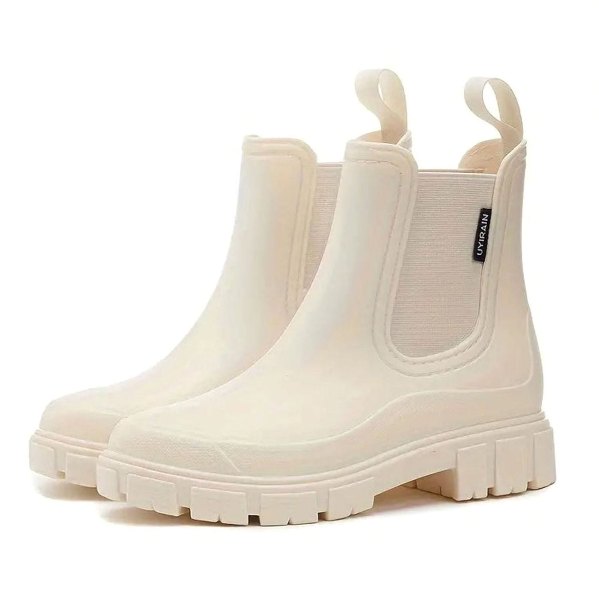 Ladies Waterproof Chelsea Boots with Slip-On Design and Chunky Sole