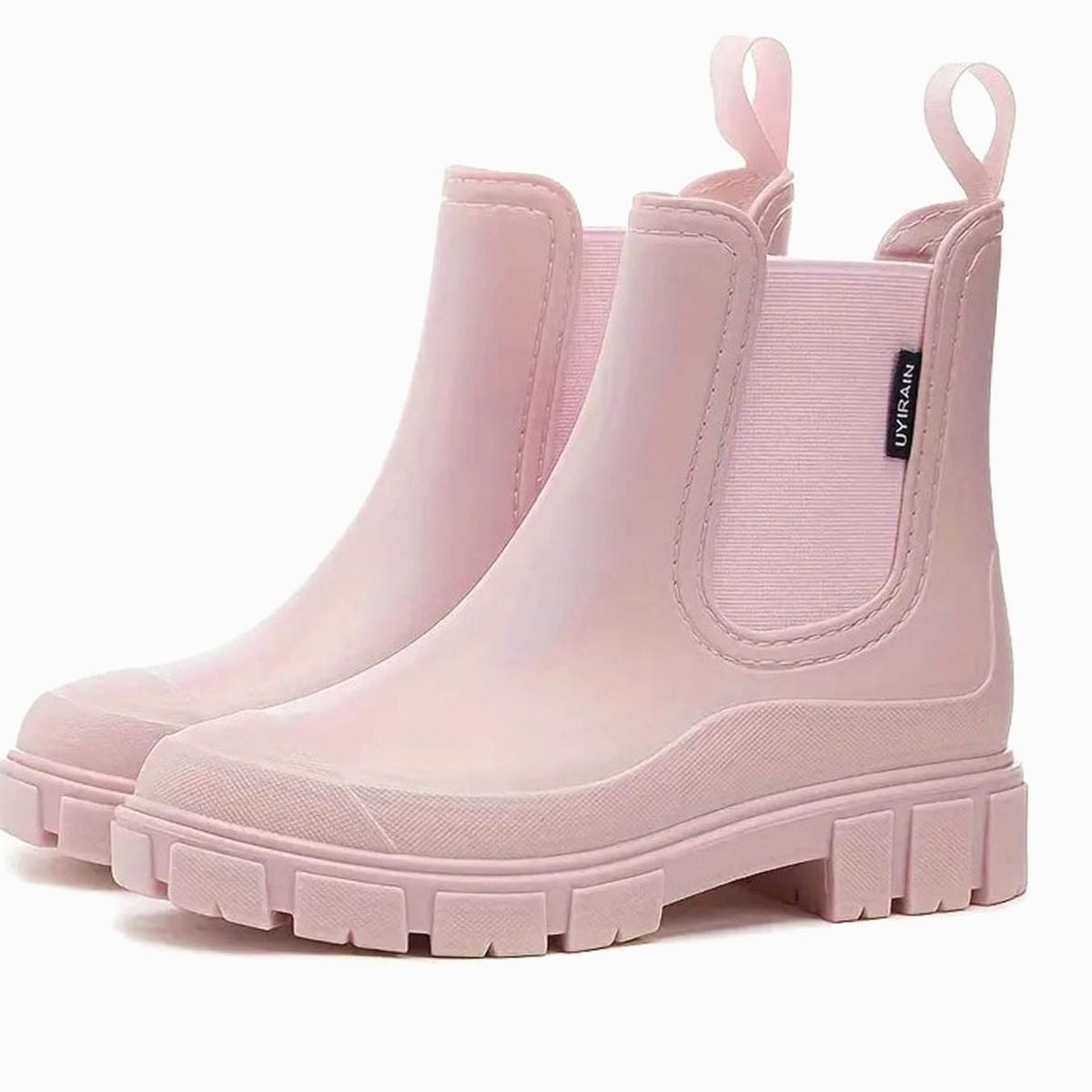 Ladies Waterproof Chelsea Boots with Slip-On Design and Chunky Sole