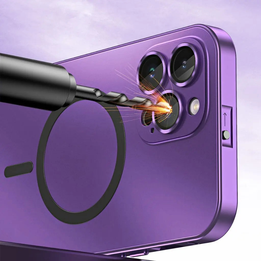 Magnetische Handyhülle aus Metall für iPhone mit elegantem und schützendem Design