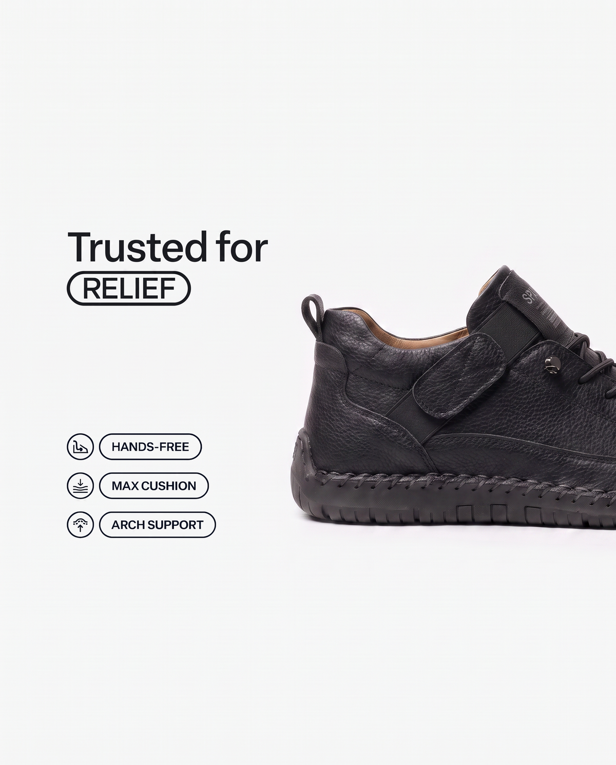 Sneakers ortopediche da donna con chiusura in velcro e lacci