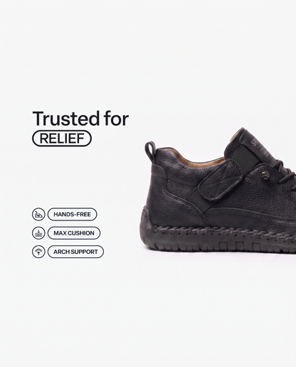 Sneakers ortopediche da donna con chiusura in velcro e lacci