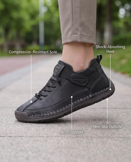 Sneakers ortopediche da donna con chiusura in velcro e lacci