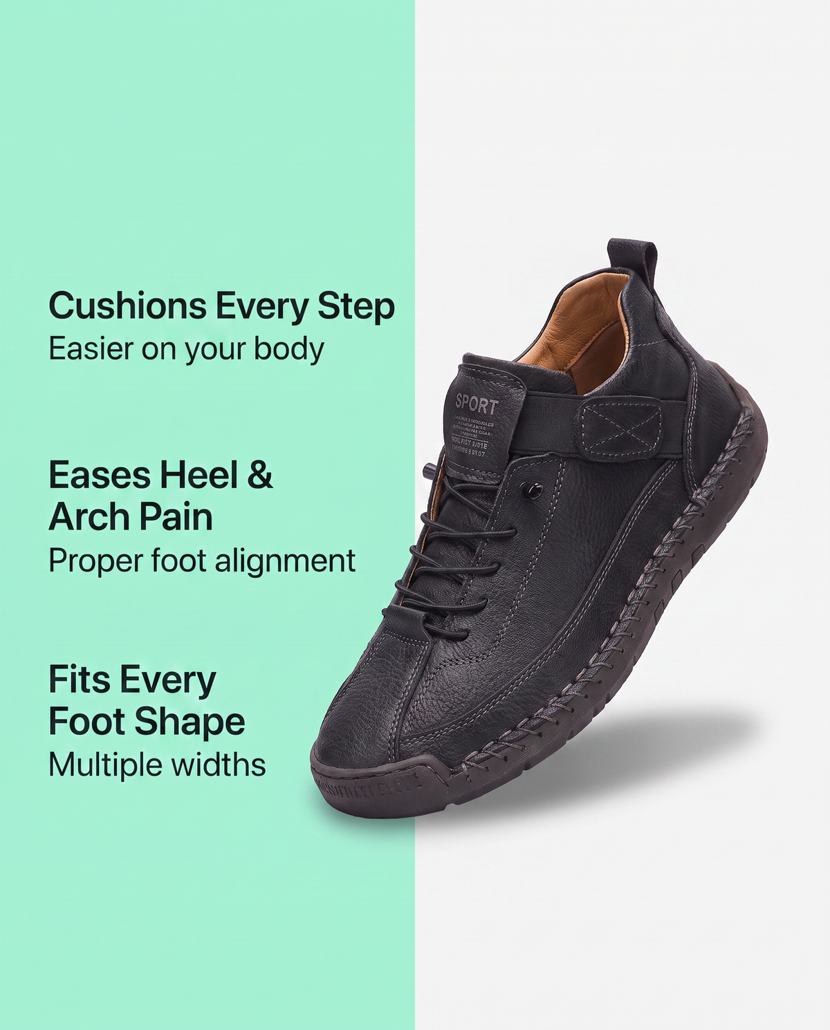 Sneakers ortopediche da donna con chiusura in velcro e lacci