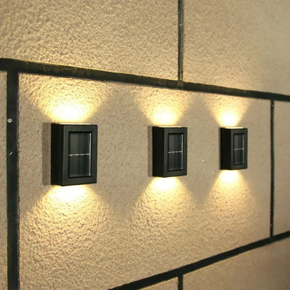 Solar Wall Lamp with Up & Down Lighting for Outdoors