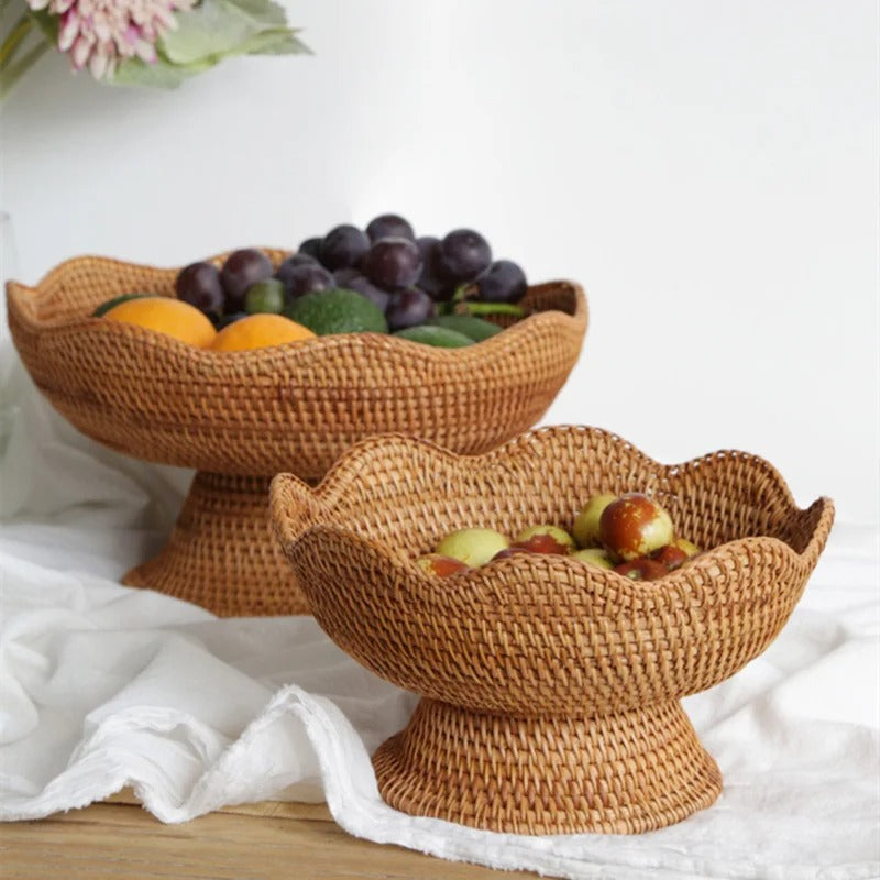 Coșuri din răchită naturală pentru fructe - Împletite manual - Unice și practice