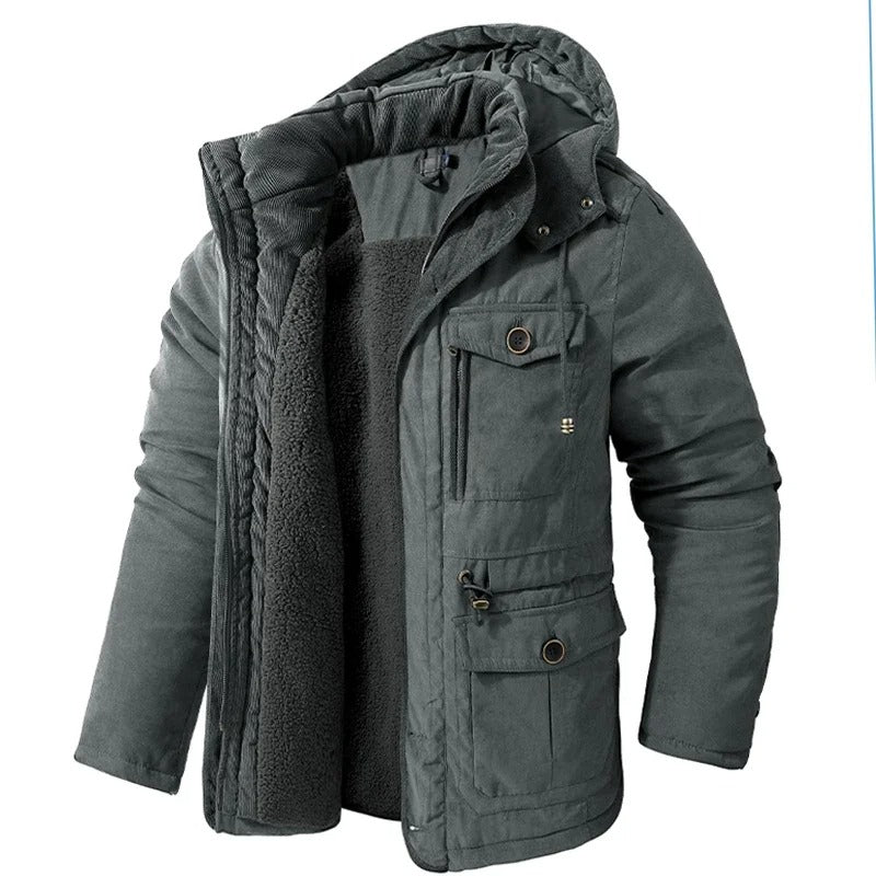 Warm winter coat with fleece lining - Gippeto