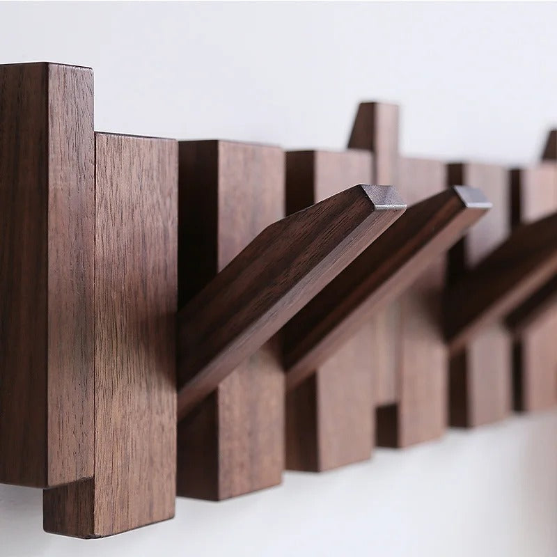 Appendiabiti da parete in legno sostenibile con design musicale
