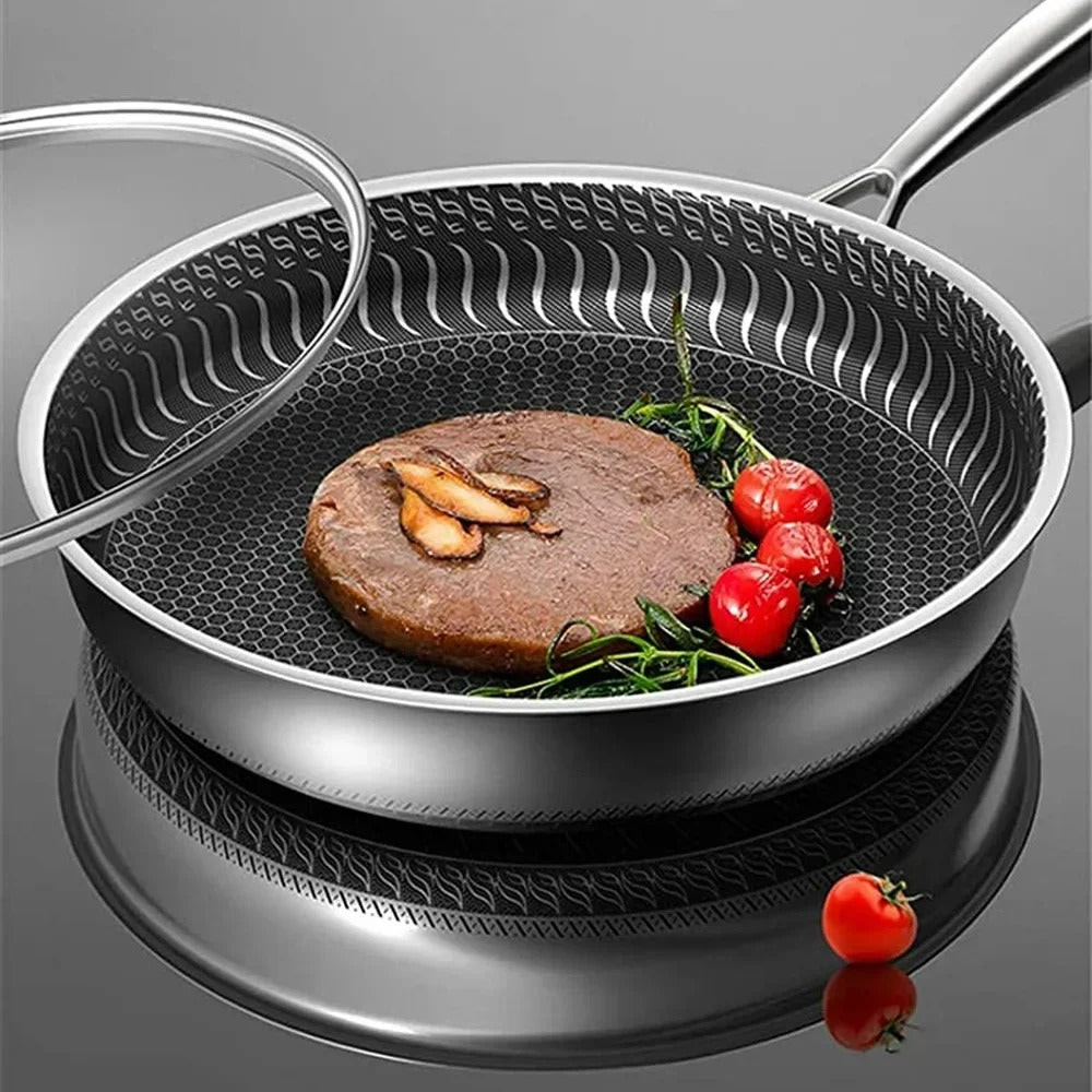 Premium Stainless Steel Wok - Non-Stick for Perfect Stir-Frying
