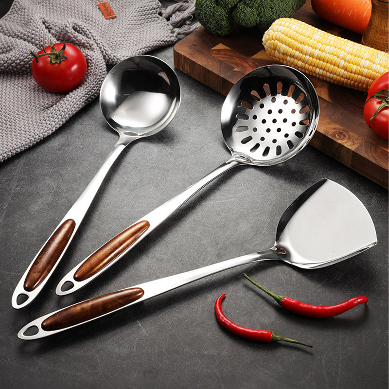 RVS Kitchen Utensil Set with Ergonomic Handles for Modern Cooking