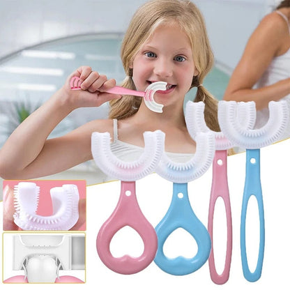 ProFlux - Spazzolino da denti per bambini a forma di U a 360° ultra morbido