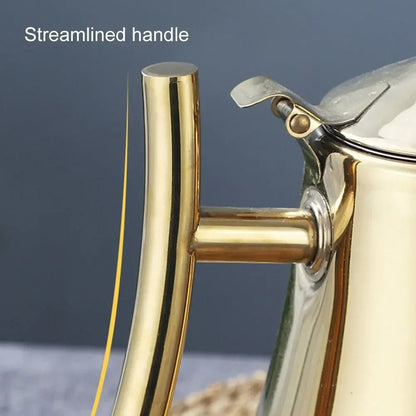 Stainless Steel Kettle - Built-in Filter - Perfect Tea and Coffee