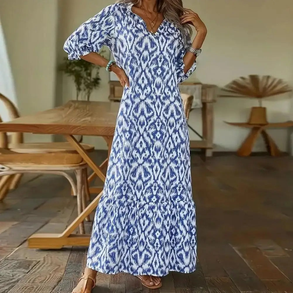 Summer Dress with V-Neck for Women