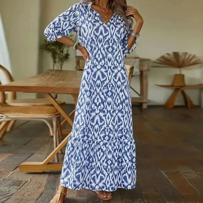 Summer Dress with V-Neck for Women