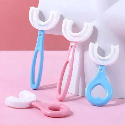 ProFlux - Spazzolino da denti per bambini a forma di U a 360° ultra morbido