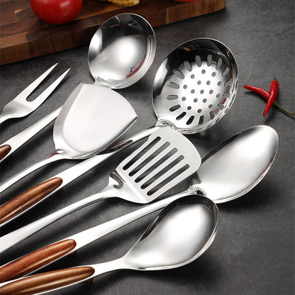 RVS Kitchen Utensil Set with Ergonomic Handles for Modern Cooking