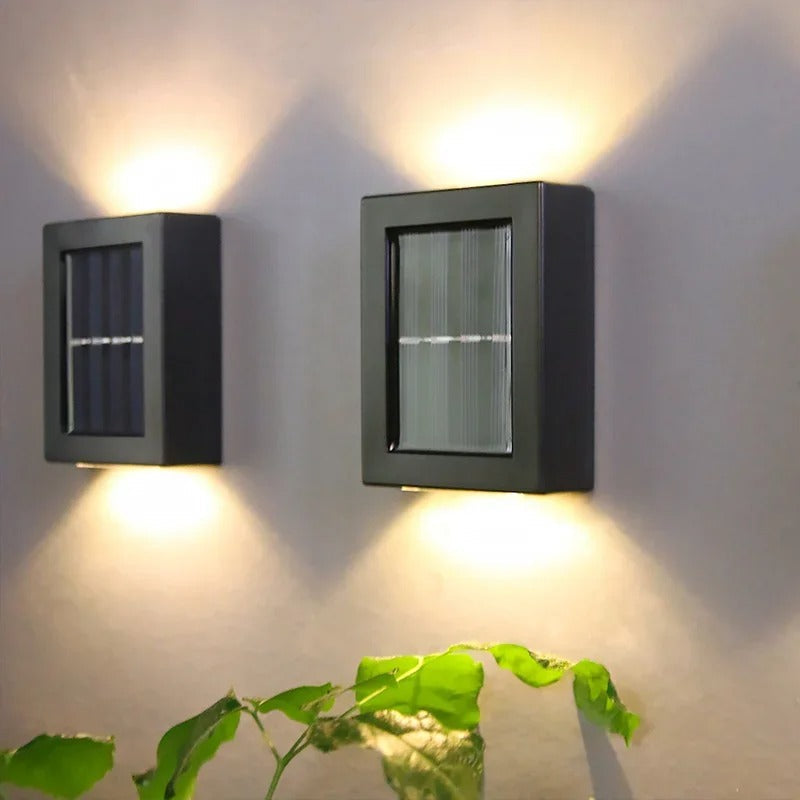 Solar Wall Lamp with Up & Down Lighting for Outdoors