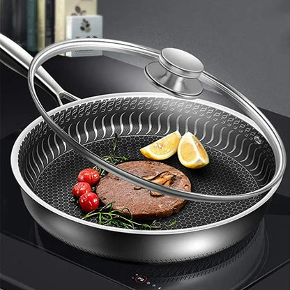 Premium Stainless Steel Wok - Non-Stick for Perfect Stir-Frying