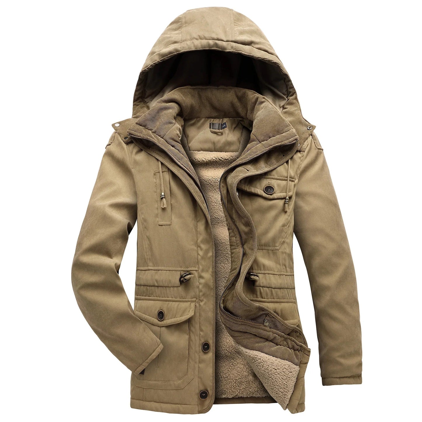 Warm winter coat with fleece lining - Gippeto