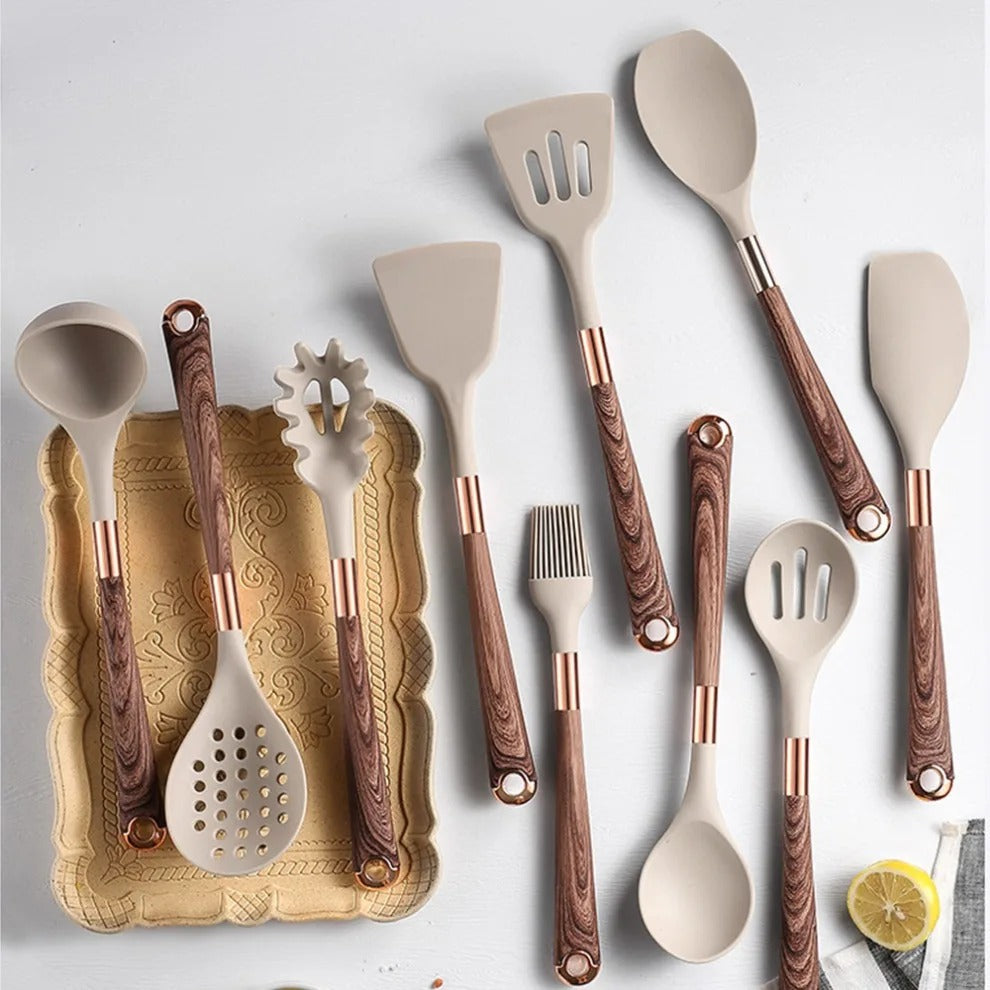 Ustensiles de cuisine en silicone résistant à la chaleur - Sans BPA - Durables et sûrs