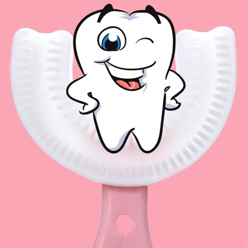 ProFlux - Spazzolino da denti per bambini a forma di U a 360° ultra morbido