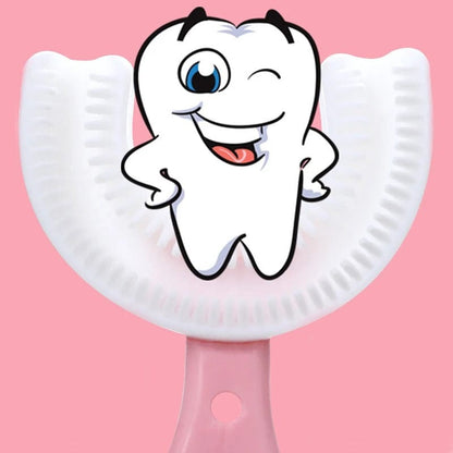 ProFlux - Spazzolino da denti per bambini a forma di U a 360° ultra morbido
