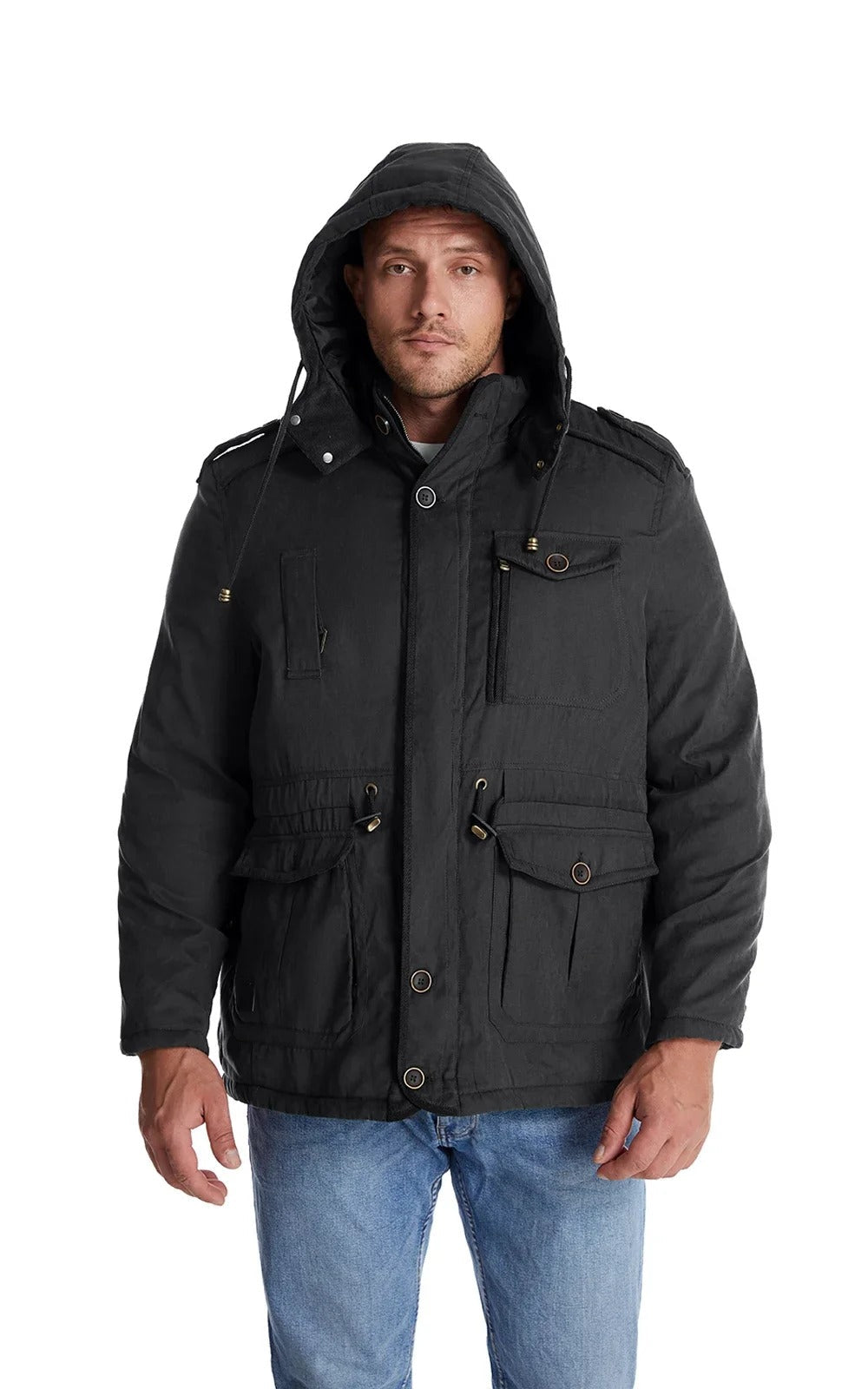 Warm winter coat with fleece lining - Gippeto