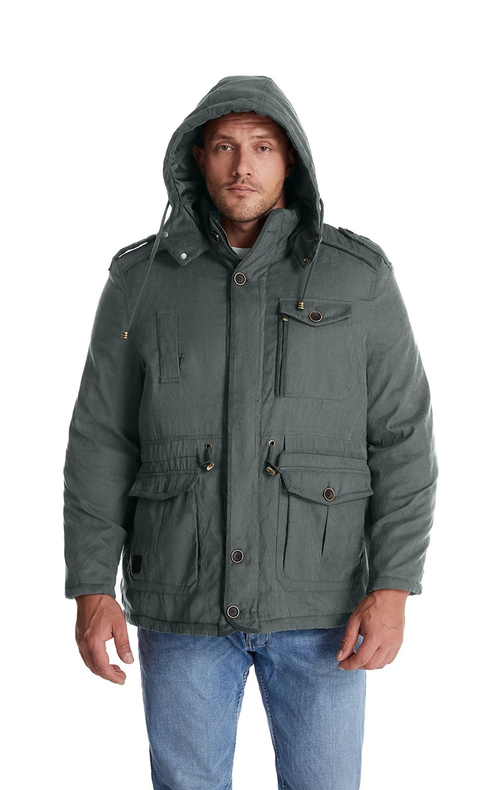 Warm winter coat with fleece lining - Gippeto